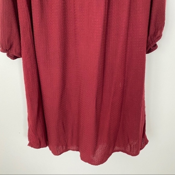 ALTAR’D STATE Burgundy Crochet Lace Flowy Dress Medium Boho Bohemian Fall - Picture 4 of 8